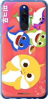 2D пластиковый чехол Бейби Шаркс для Xiaomi Redmi 8 - 6305t-1806 изображение 