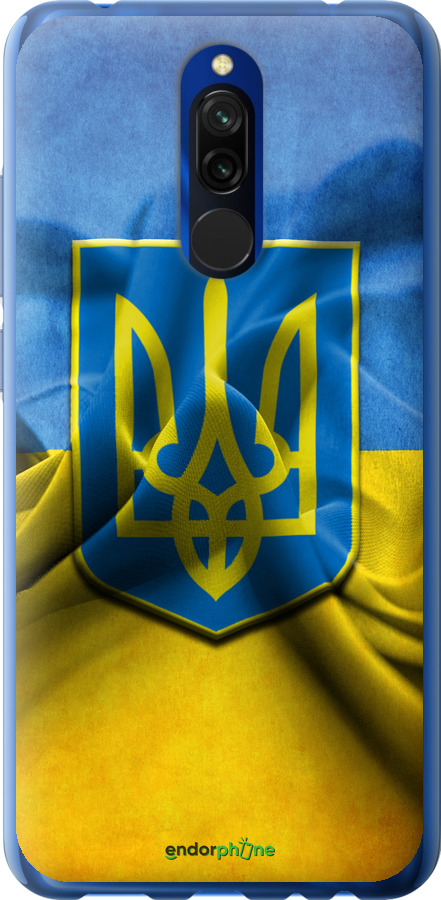 

Силіконовий чохол "Прапор та герб України" для Xiaomi Redmi 8, Блакитний