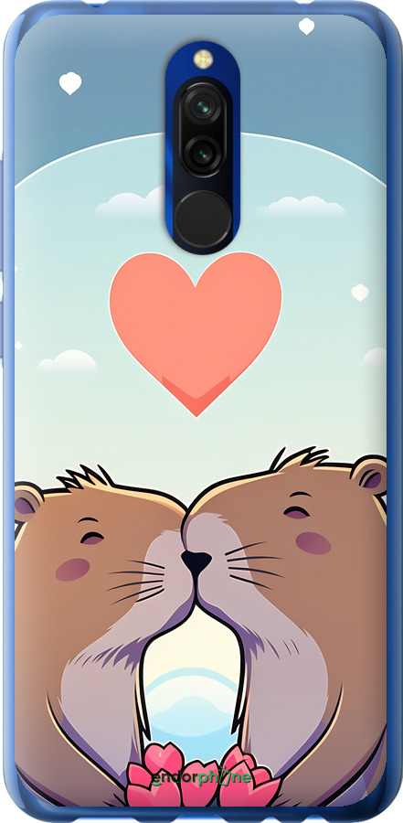 2D пластиковый чехол Капибара любовь для Xiaomi Redmi 8 - 6027t-1806 изображение 