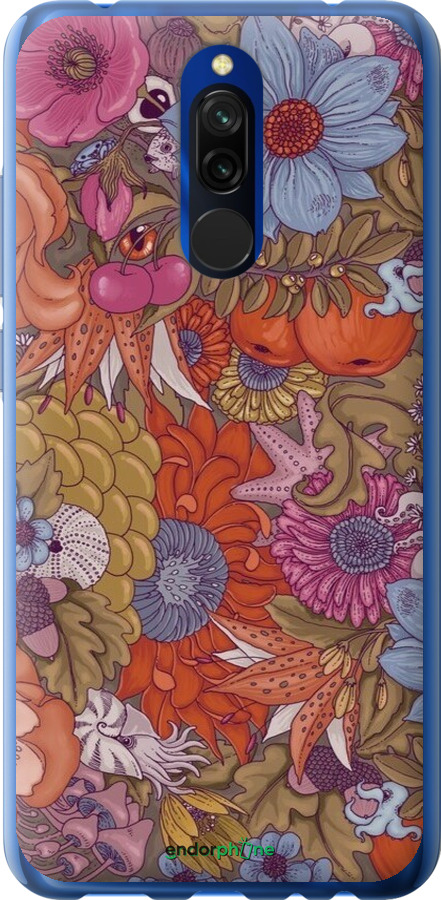 2D пластиковый чехол Абстрактные цветы для Xiaomi Redmi 8 - 6526t-1806 изображение 