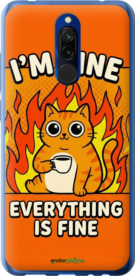 2D пластиковий чехол Funny Cat для Xiaomi Redmi 8 - 6786t-1806 изображение 