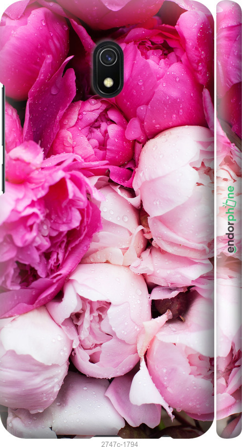 

Plástico mate 3D Capa "Peónias cor-de-rosa" para Xiaomi Redmi 8A