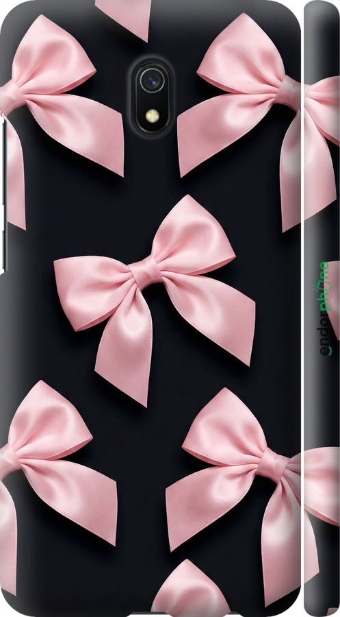 3D пластиковий матовий чехол Coquette Ribbons Dark Coquette для Xiaomi Redmi 8A - 6767m-1794 изображение 