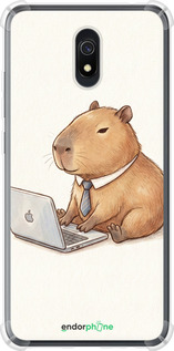 Силикон с усиленными углами чехол Funny Capybara CEO Working для Xiaomi Redmi 8A - 6777sp-1794 изображение 