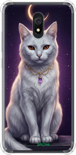 Силіконовий протиударний с посиленими кутами чехол Mystic White Cat Gothic Dark Purple Gold для Xiaomi Redmi 8A - 6805sp-1794 изображение 