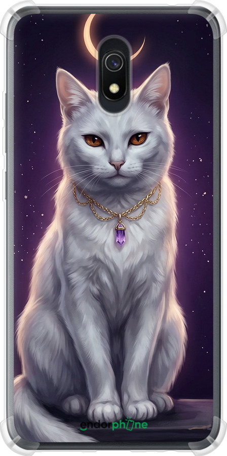 Силіконовий протиударний с посиленими кутами чехол Mystic White Cat Gothic Dark Purple Gold для Xiaomi Redmi 8A - 6805sp-1794 изображение 