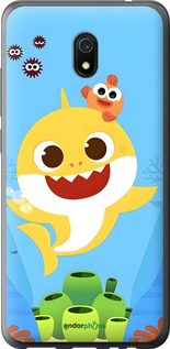 Силіконовий чехол Бейби Шарк для Xiaomi Redmi 8A - 6303u-1794 изображение 