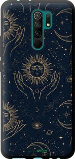 TPU чехол Celestial Harmony: Sun & Moon Gold Mystic Pattern для Xiaomi Redmi 9 - 6778b-2019 изображение 