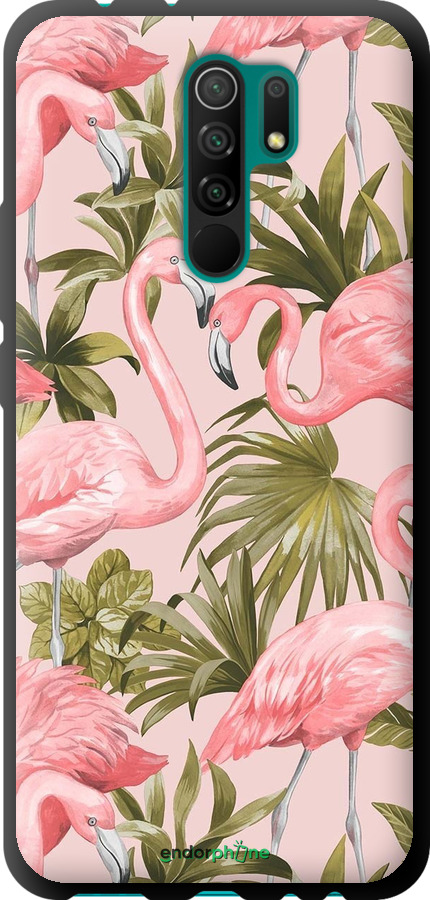 TPU чехол фламинго 2 для Xiaomi Redmi 9 - 4360b-2019 изображение 