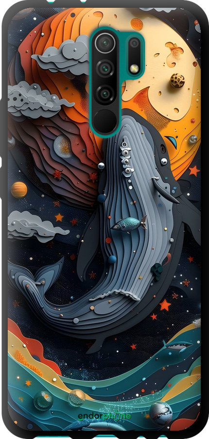 TPU чехол Кит в космосе для Xiaomi Redmi 9 - 6328b-2019 изображение 