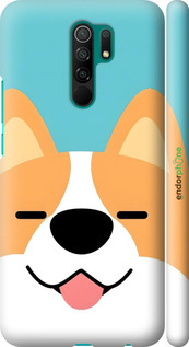 3D пластиковий матовий чехол Корги для Xiaomi Redmi 9 - 6280m-2019 изображение 