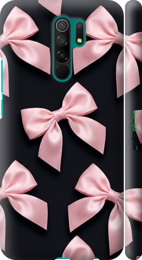 3D пластиковый матовый чехол Coquette Ribbons Dark Coquette для Xiaomi Redmi 9 - 6767m-2019 изображение 
