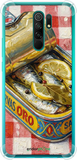 Силикон с усиленными углами чехол Vintage Sardine Tin Phone для Xiaomi Redmi 9 - 6772sp-2019 изображение 