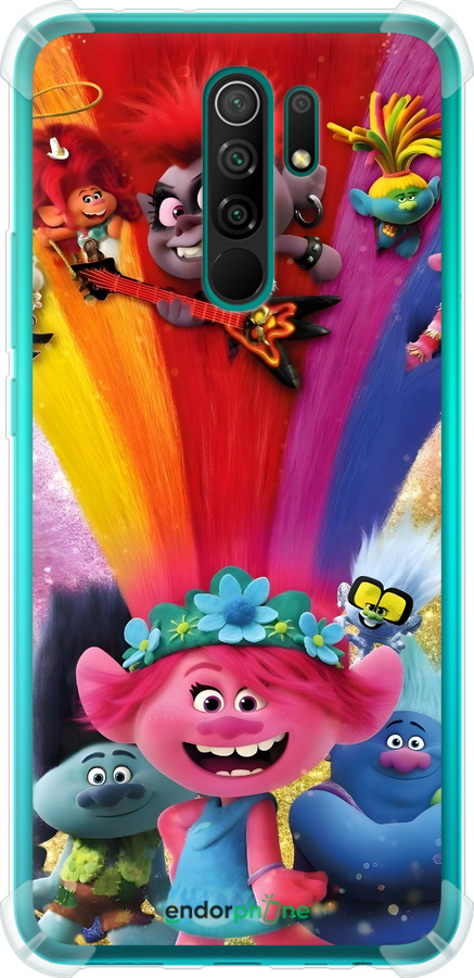 Силіконовий протиударний с посиленими кутами чехол Тролі для Xiaomi Redmi 9 - 6343sp-2019 изображение 