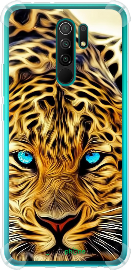 Силикон с усиленными углами чехол Леопард для Xiaomi Redmi 9 - 6611sp-2019 изображение 