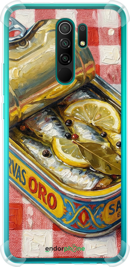 Силикон с усиленными углами чехол Vintage Sardine Tin Phone для Xiaomi Redmi 9 - 6772sp-2019 изображение 