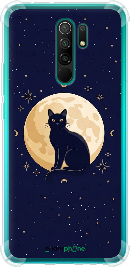Силіконовий протиударний с посиленими кутами чехол Cute Cat Celestial/Witchy для Xiaomi Redmi 9 - 6787sp-2019 изображение 