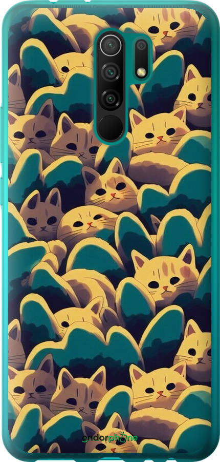 2D пластиковий чехол Із зображенням котиків для Xiaomi Redmi 9 - 6429t-2019 изображение 