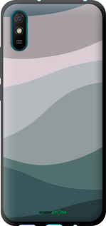 TPU чехол С фиолетовым и бирюзовым ретро-стилем и волнами для Xiaomi Redmi 9A - 6533b-2034 изображение 
