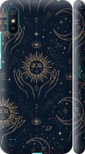 3D пластиковый матовый чехол 'Celestial Harmony: Sun & Moon Gold Mystic Pattern' для Xiaomi Redmi 9A изображение 9