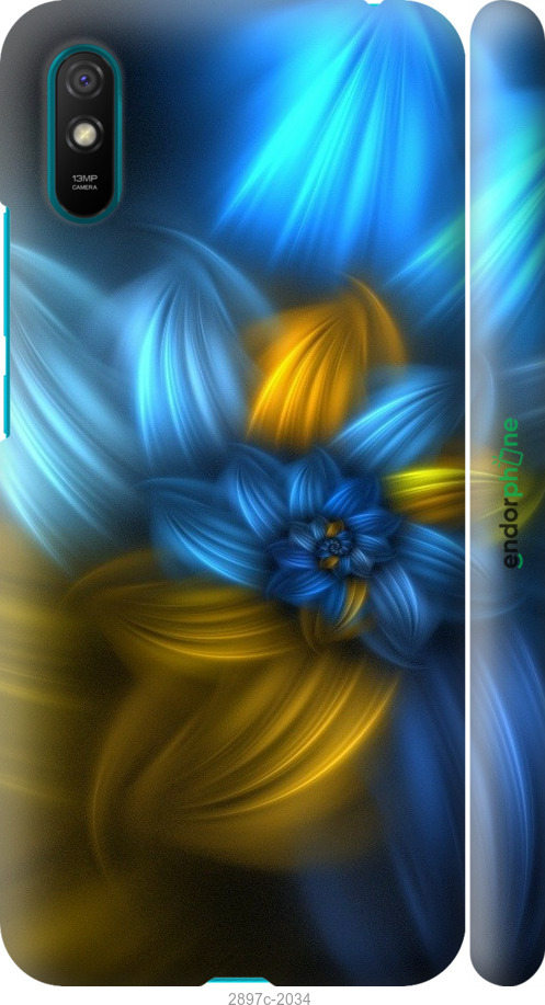 

3D пластиковий матовий чохол "Візерунок 46" для Xiaomi Redmi 9A, Синій