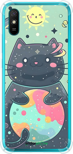 Силикон с усиленными углами чехол Милый котик для Xiaomi Redmi 9A - 6364sp-2034 изображение 