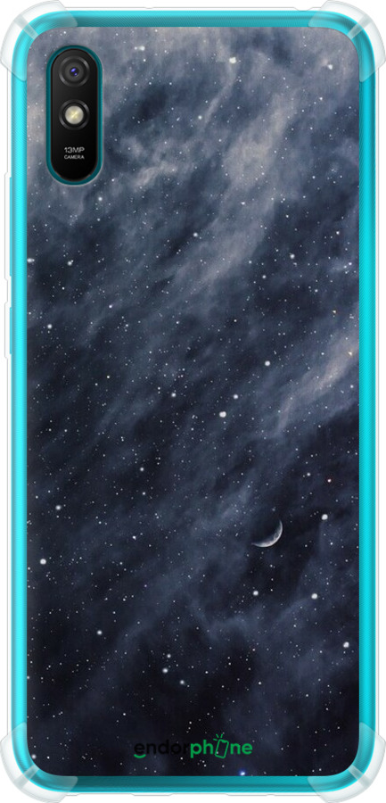 Силикон с усиленными углами чехол Голубые облака, Голубая луна для Xiaomi Redmi 9A - 6398sp-2034 изображение 