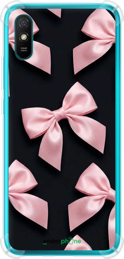 Силіконовий протиударний с посиленими кутами чехол Coquette Ribbons Dark Coquette для Xiaomi Redmi 9A - 6767sp-2034 изображение 