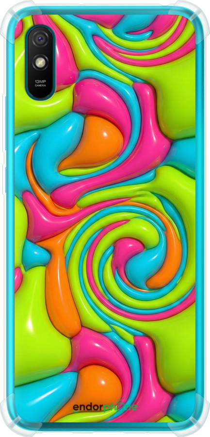 Силикон с усиленными углами чехол Y2K Jelly Dream для Xiaomi Redmi 9A - 6780sp-2034 изображение 