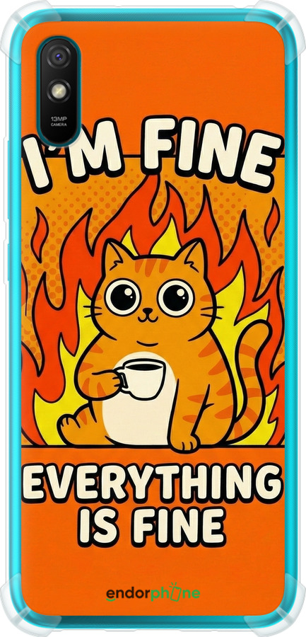 Силикон с усиленными углами чехол Funny Cat для Xiaomi Redmi 9A - 6786sp-2034 изображение 