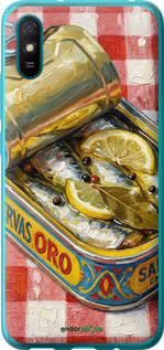 Силиконовый чехол Vintage Sardine Tin Phone для Xiaomi Redmi 9A - 6772u-2034 изображение 