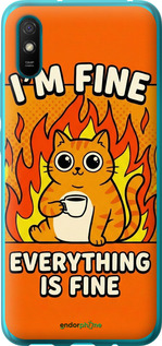 Силиконовый чехол Funny Cat для Xiaomi Redmi 9A - 6786u-2034 изображение 