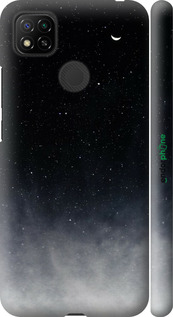 3D пластиковий матовий чехол Голубые облака, Голубая луна для Xiaomi Redmi 9C - 6396m-2035 изображение 