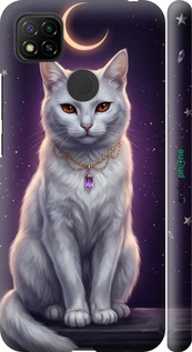 3D пластиковий матовий чехол Mystic White Cat Gothic Dark Purple Gold для Xiaomi Redmi 9C - 6805m-2035 изображение 