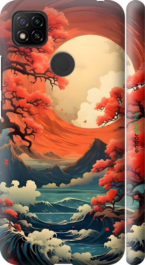 3D пластиковый матовый чехол Природа японии для Xiaomi Redmi 9C - 6327m-2035 изображение 