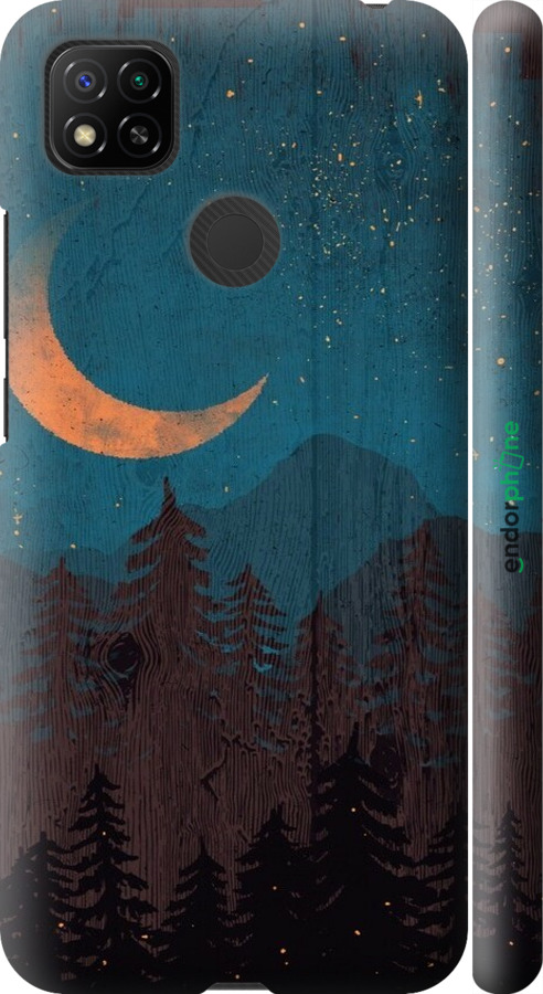 3D пластиковый матовый чехол Звездный лес для Xiaomi Redmi 9C - 6480m-2035 изображение 