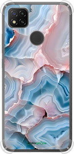 Силикон с усиленными углами чехол Мрамор для Xiaomi Redmi 9C - 6306sp-2035 изображение 