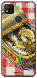 Силикон с усиленными углами чехол Vintage Sardine Tin Phone для Xiaomi Redmi 9C - 6772sp-2035 изображение 