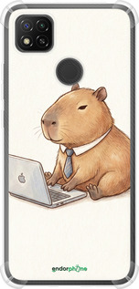 Силіконовий протиударний с посиленими кутами чехол Funny Capybara CEO Working для Xiaomi Redmi 9C - 6777sp-2035 изображение 