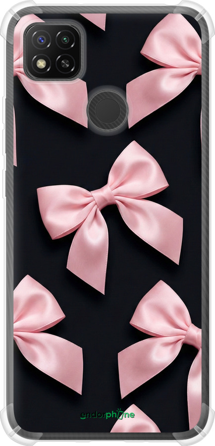 Силикон с усиленными углами чехол Coquette Ribbons Dark Coquette для Xiaomi Redmi 9C - 6767sp-2035 изображение 