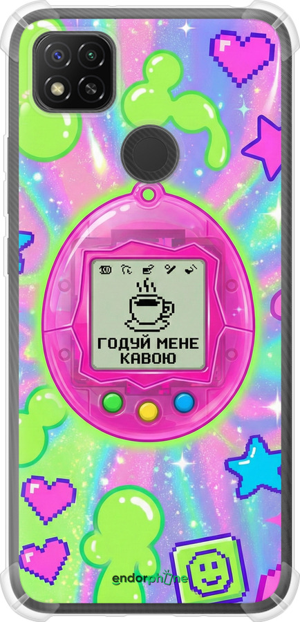 Силикон с усиленными углами чехол Y2K Aesthetic Retro Pet: Годуй мене кавою для Xiaomi Redmi 9C - 6784sp-2035 изображение 