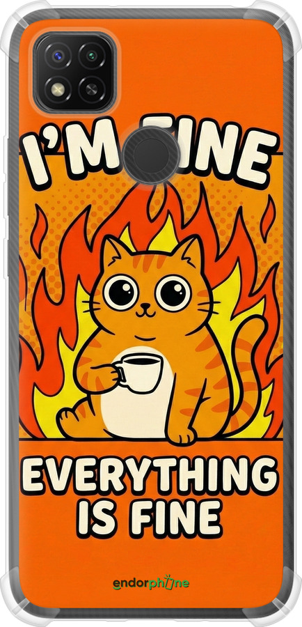 Силіконовий протиударний с посиленими кутами чехол Funny Cat для Xiaomi Redmi 9C - 6786sp-2035 изображение 