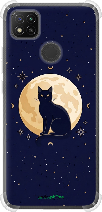 Силіконовий протиударний с посиленими кутами чехол Cute Cat Celestial/Witchy для Xiaomi Redmi 9C - 6787sp-2035 изображение 