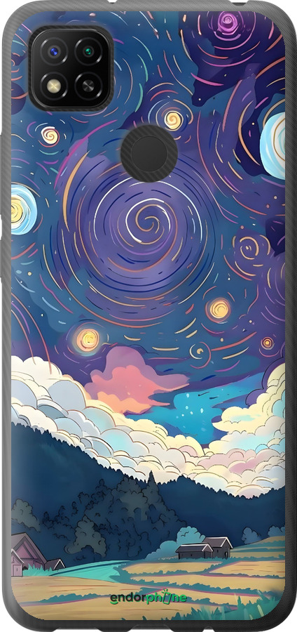 Силиконовый чехол Креативный арт для Xiaomi Redmi 9C - 6322u-2035 изображение 