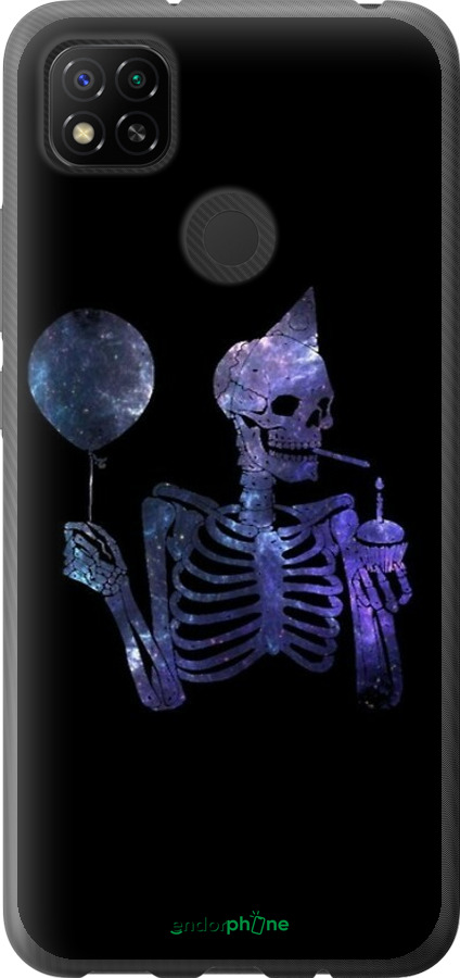 Силиконовый чехол Скелетное искусство для Xiaomi Redmi 9C - 6536u-2035 изображение 