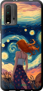 TPU чехол Девушка Арт для Xiaomi Redmi 9T - 6325b-2257 изображение 