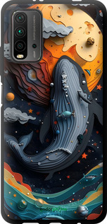 TPU чехол Кит в космосе для Xiaomi Redmi 9T - 6328b-2257 изображение 