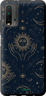 TPU чехол Celestial Harmony: Sun & Moon Gold Mystic Pattern для Xiaomi Redmi 9T - 6778b-2257 изображение 