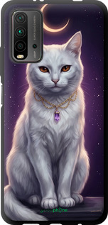 TPU чехол Mystic White Cat Gothic Dark Purple Gold для Xiaomi Redmi 9T - 6805b-2257 изображение 