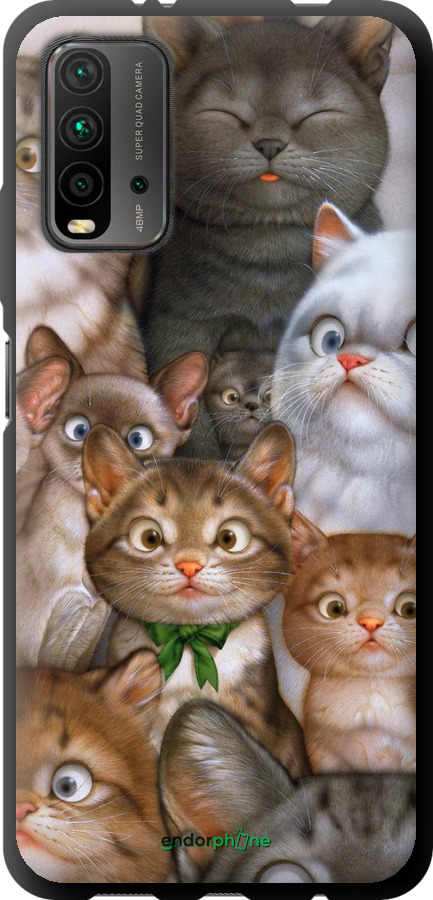 

TPU чорний чохол "Коти" для Xiaomi Redmi 9T